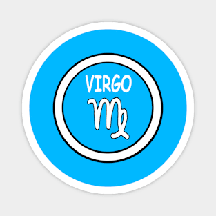 Virgo, white circle, transparent background Magnet